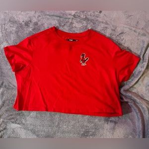 Womens 2XL Red Patch Embroidered St. Louis Cardinals Crop Top